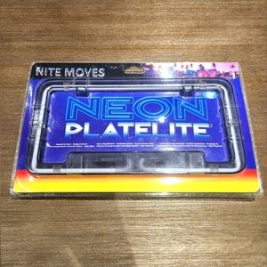 Neon license plate cover